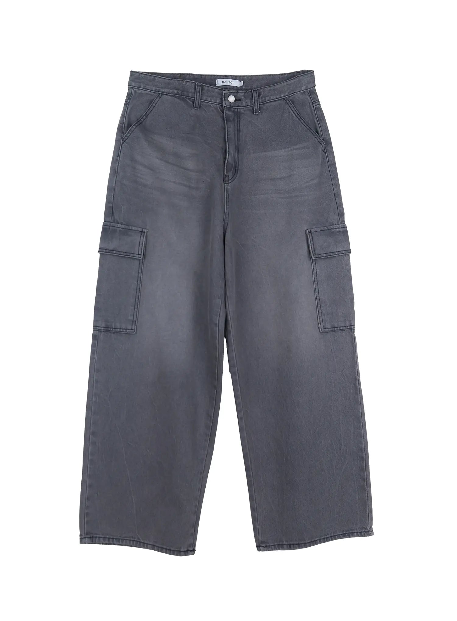 Men's Wide-Leg Cargo Denim Jeans IL518