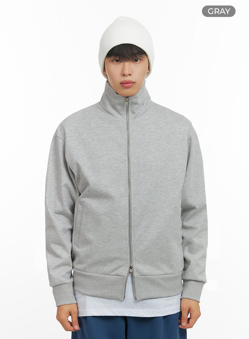 Men's Two-Way Zip-Up Turtleneck Sweatshirt IO420