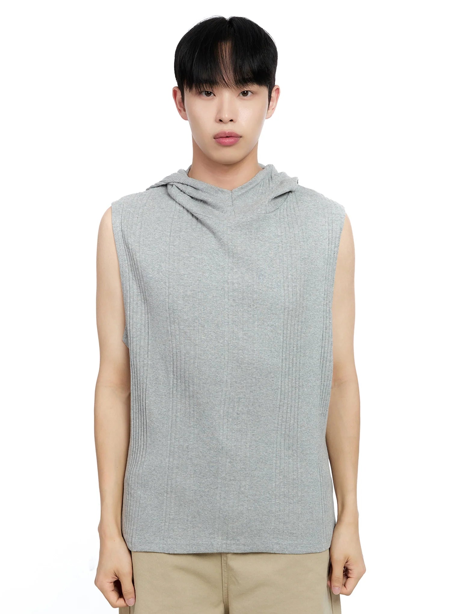 Men's Knit Tank Hoodie IG520