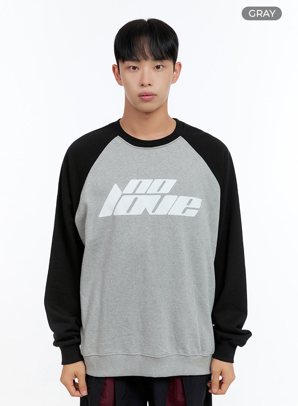 Men's Cotton Graphic Raglan Sweatshirt IS413