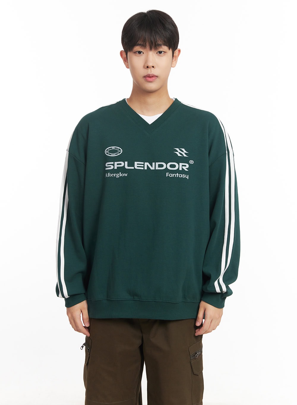 Men's V-Neck Graphic Sweatshirt IM528