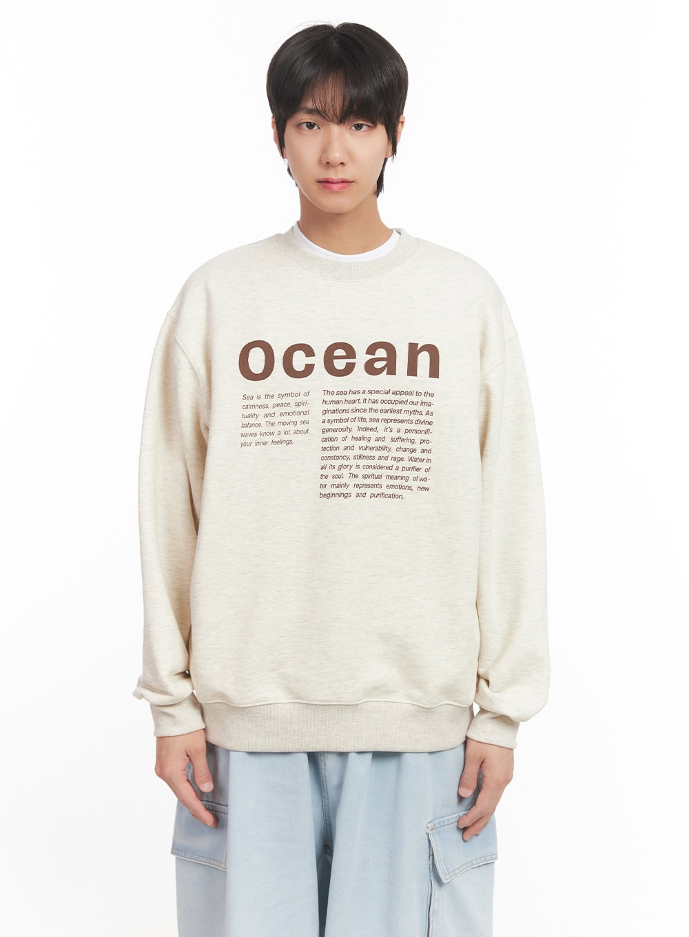 Men's Loose-Fit Graphic Crew Neck IA511