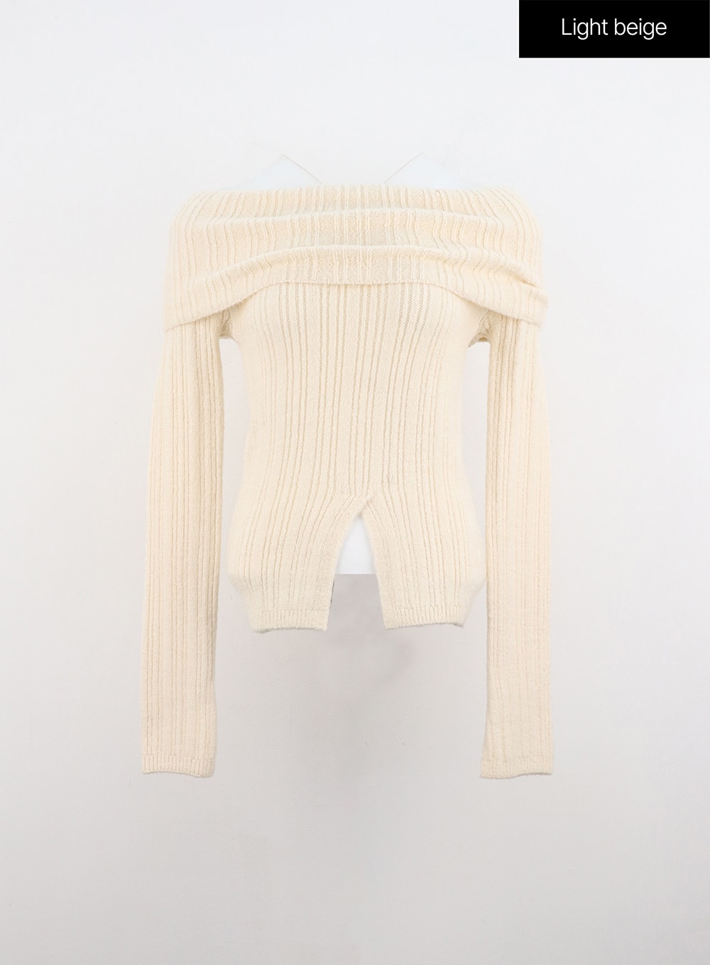 Off-Shoulder Rib Sweater IO320