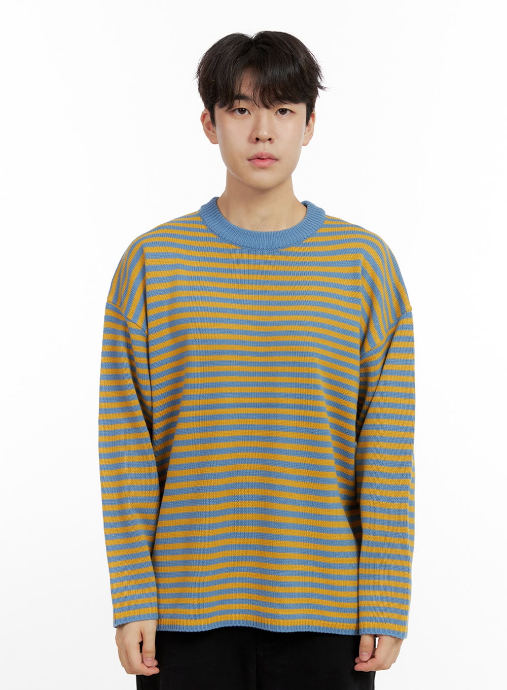 Men's Acrylic Striped Long Sleeve Top IN422
