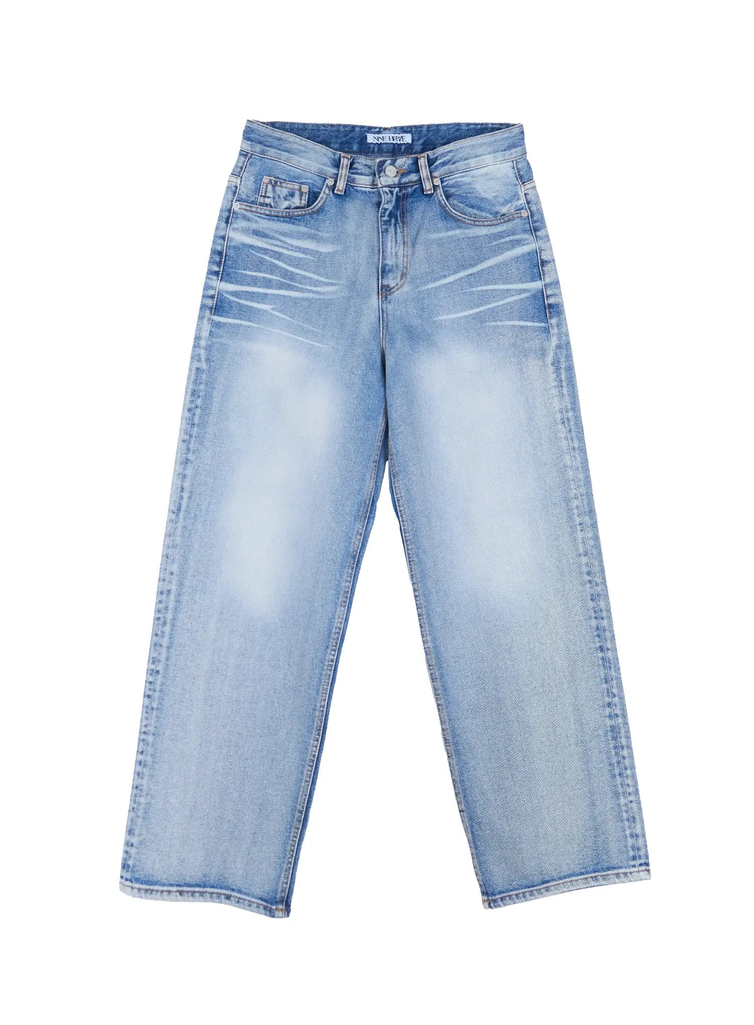 Men's Washed Wide-Leg Jeans IL518