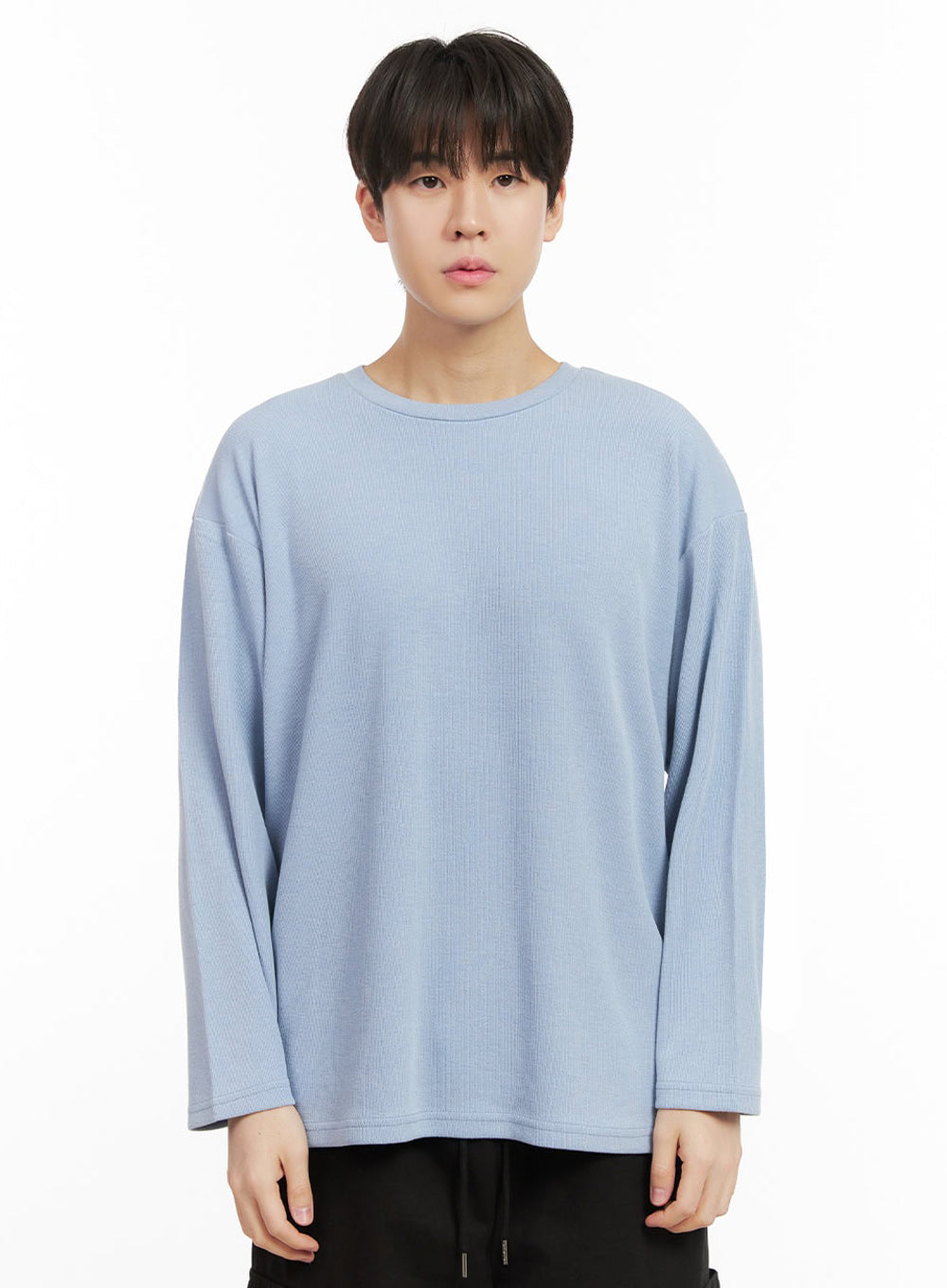 Men's Essential Round Neck Long Sleeve Tee IJ517