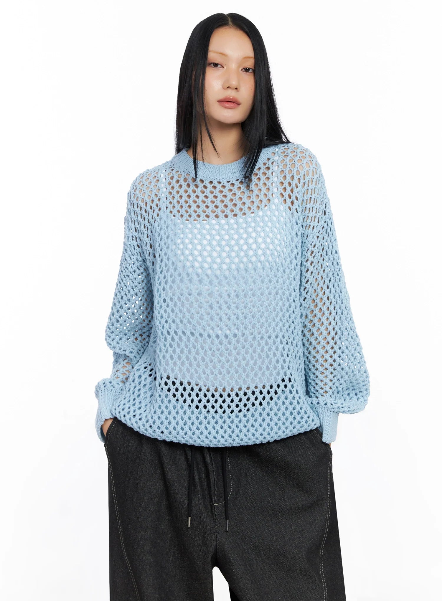 Mesh Knit Sweater CO516