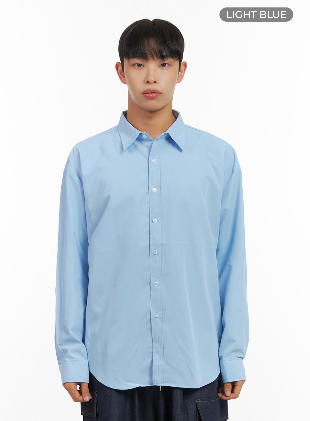 Men's Solid Collared Buttoned Shirt IS420