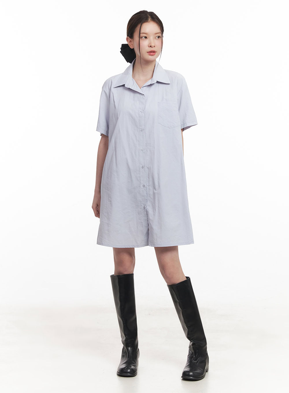Collared Shirt Mini Dress IY508
