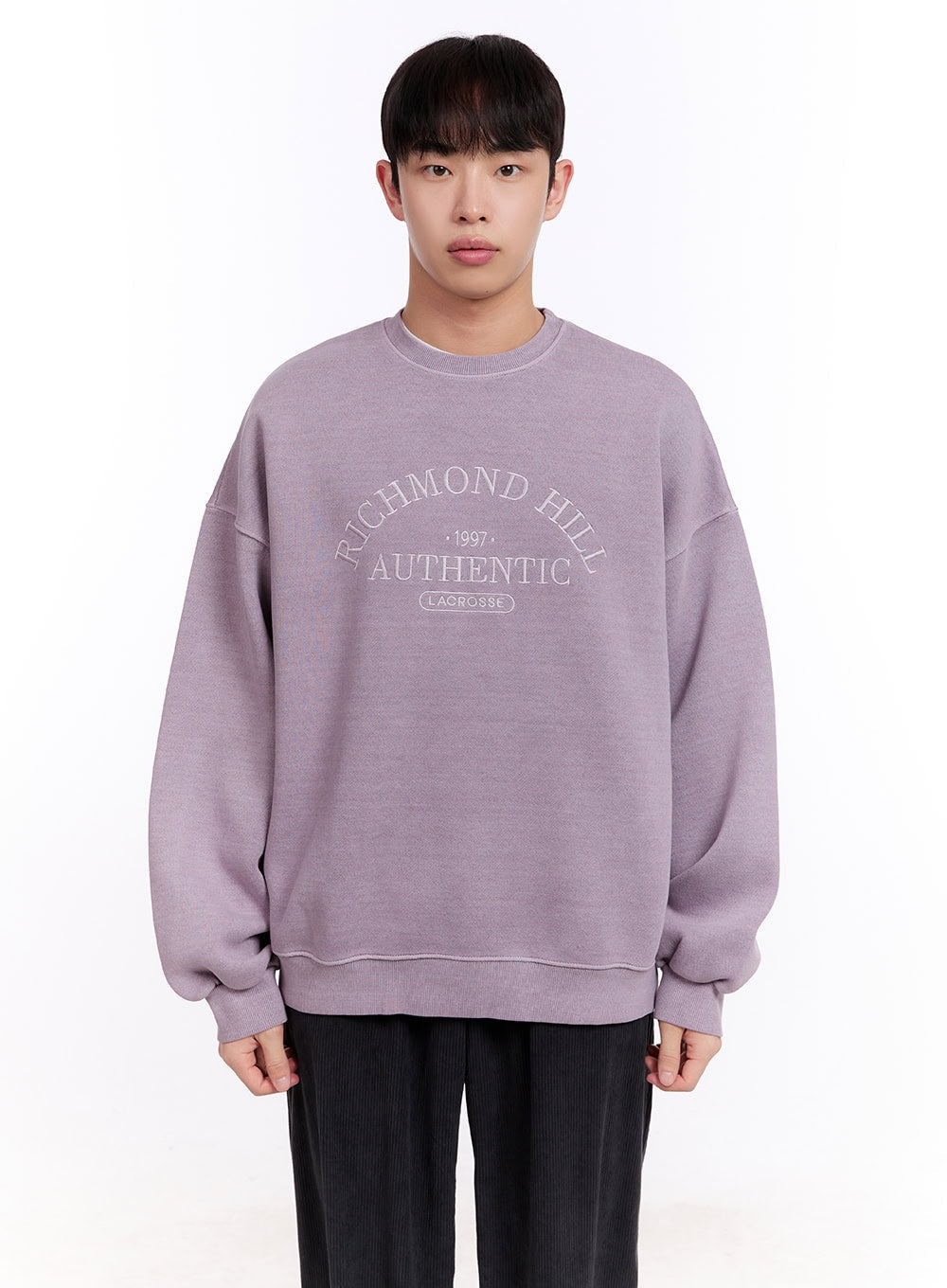 Men's Embroidered Crew Neck Sweatshirt IM512