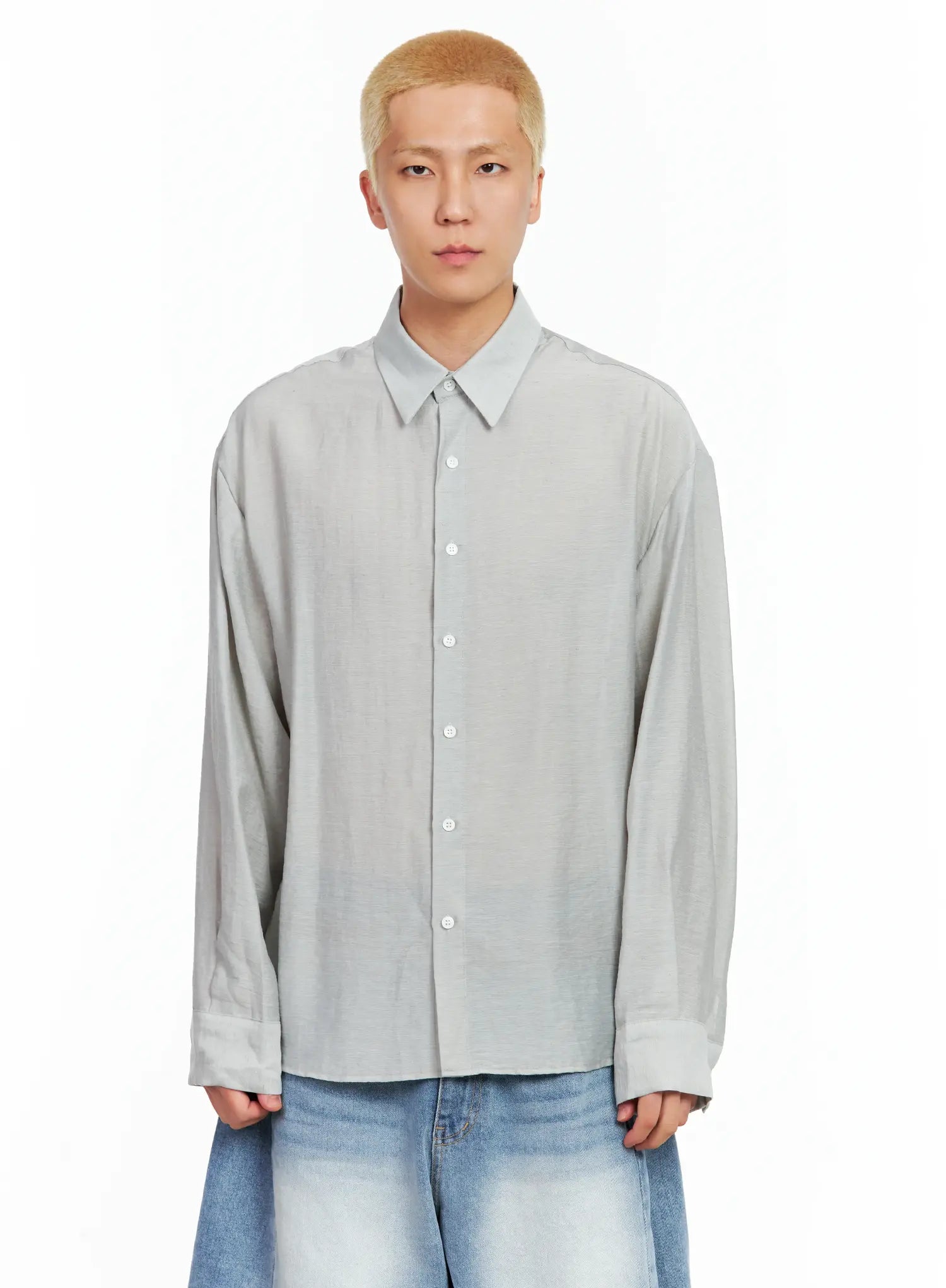 Men's Soft Linen Long-Sleeve Shirt IL514