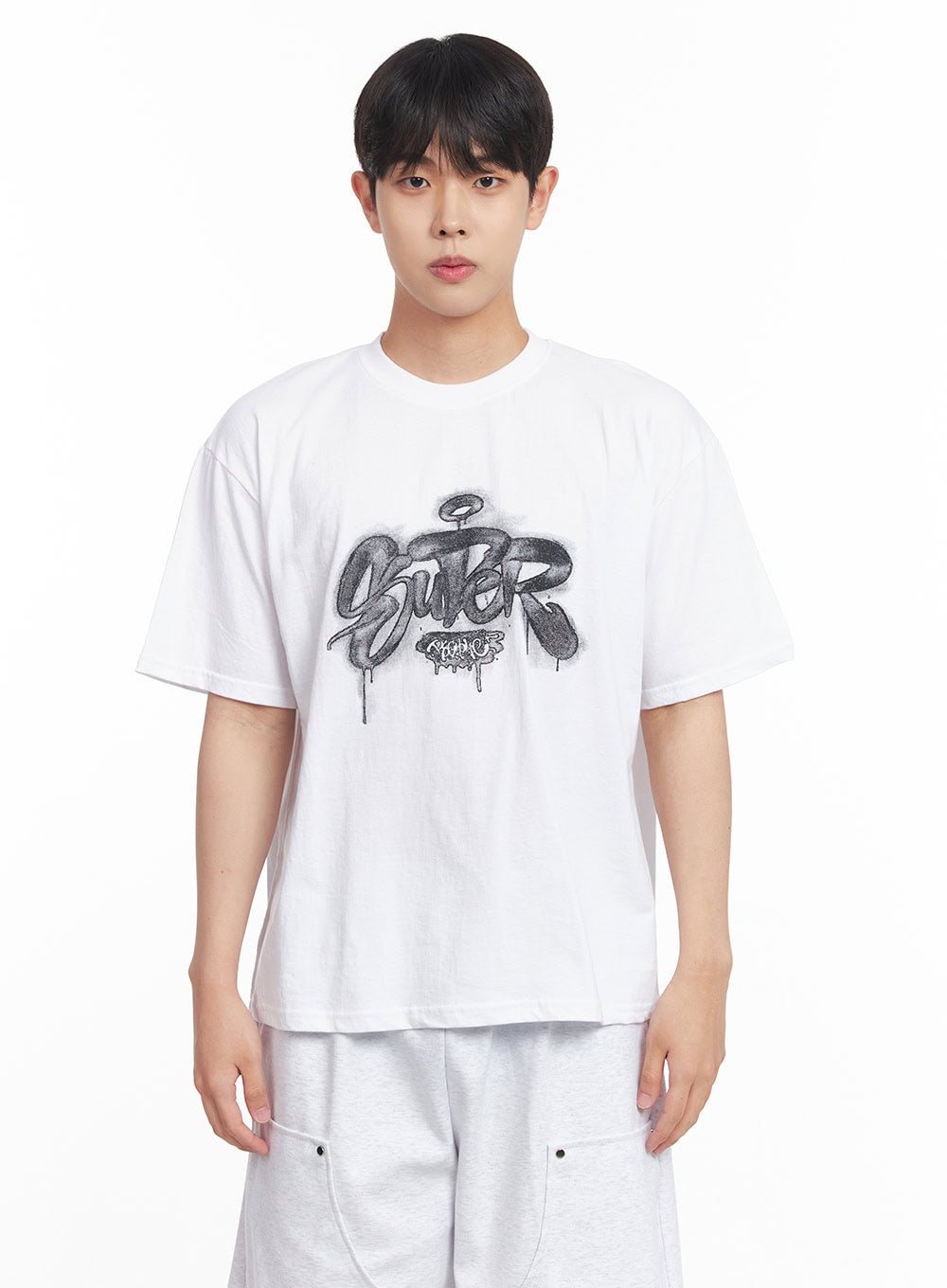 Men's Loose-Fit Graffiti T-Shirt IY520