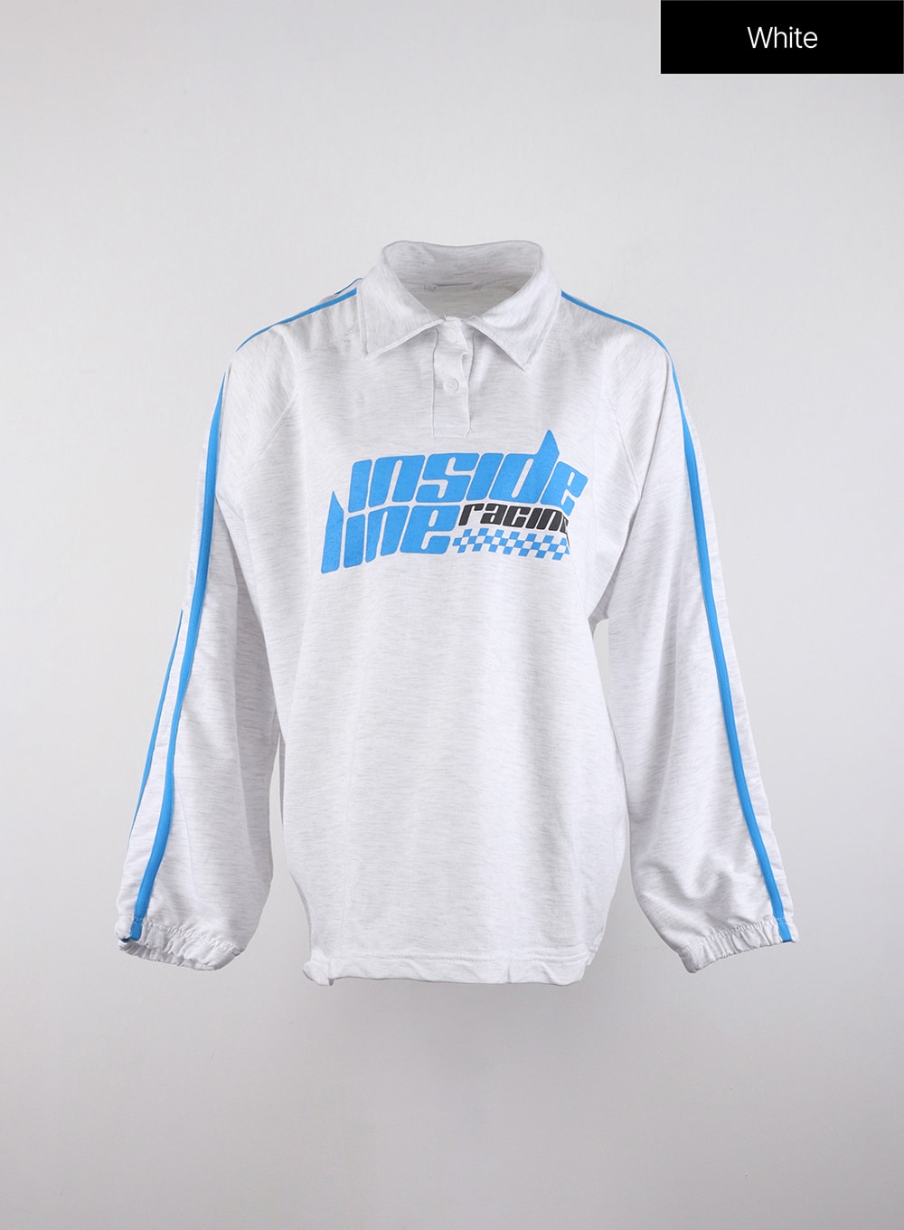 Oversized Old School Graphic Polo Sweatshirt ID315