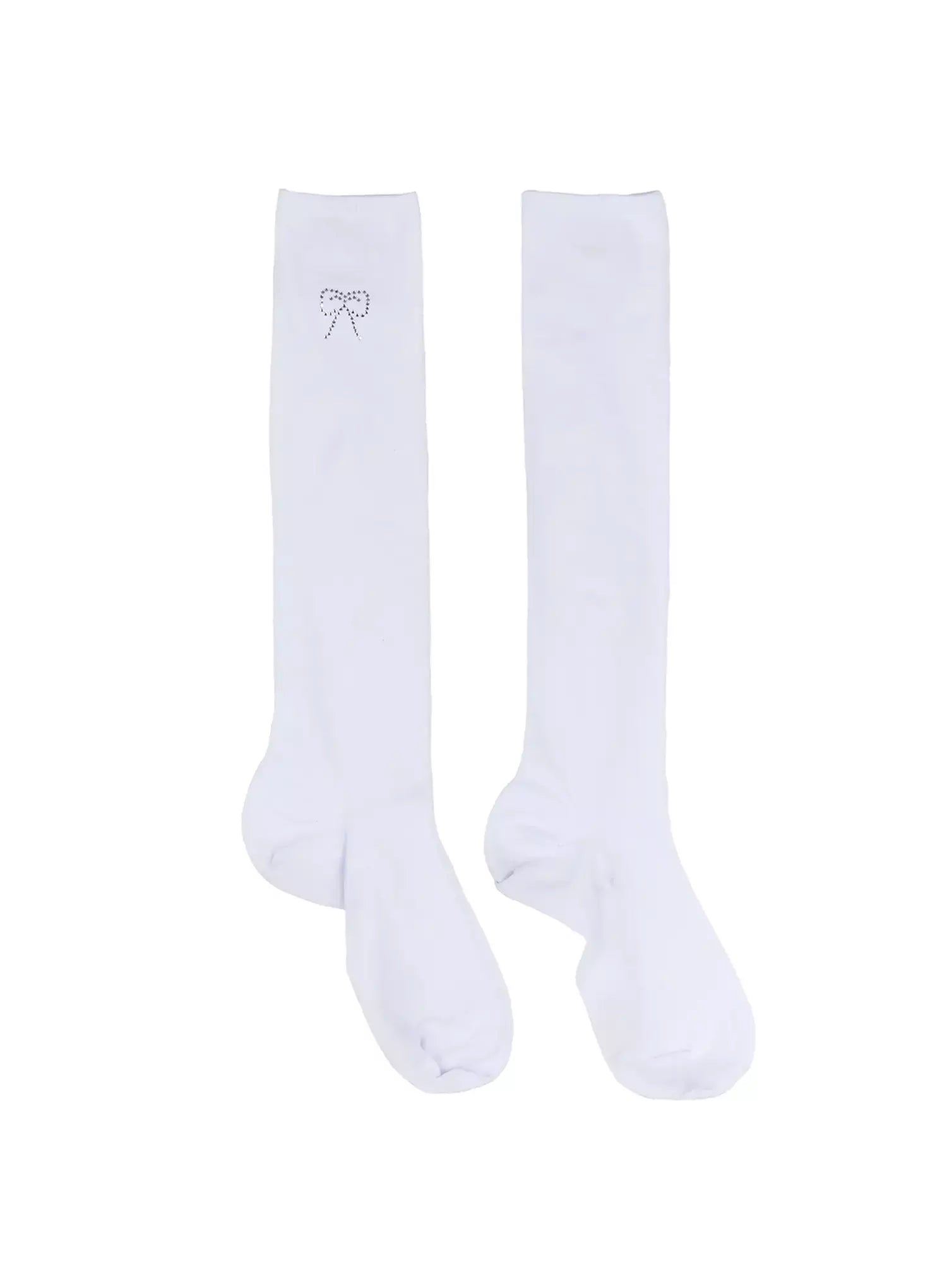 Rhinestone Heart Knee-High Socks IL531