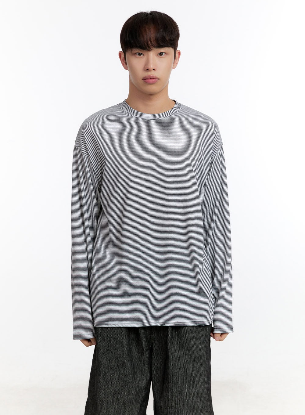 Men's Striped Long Sleeve Shirt IA507