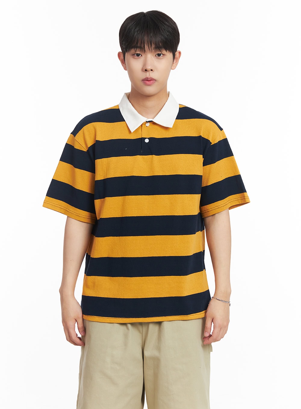Men's Striped Polo Tee IA529