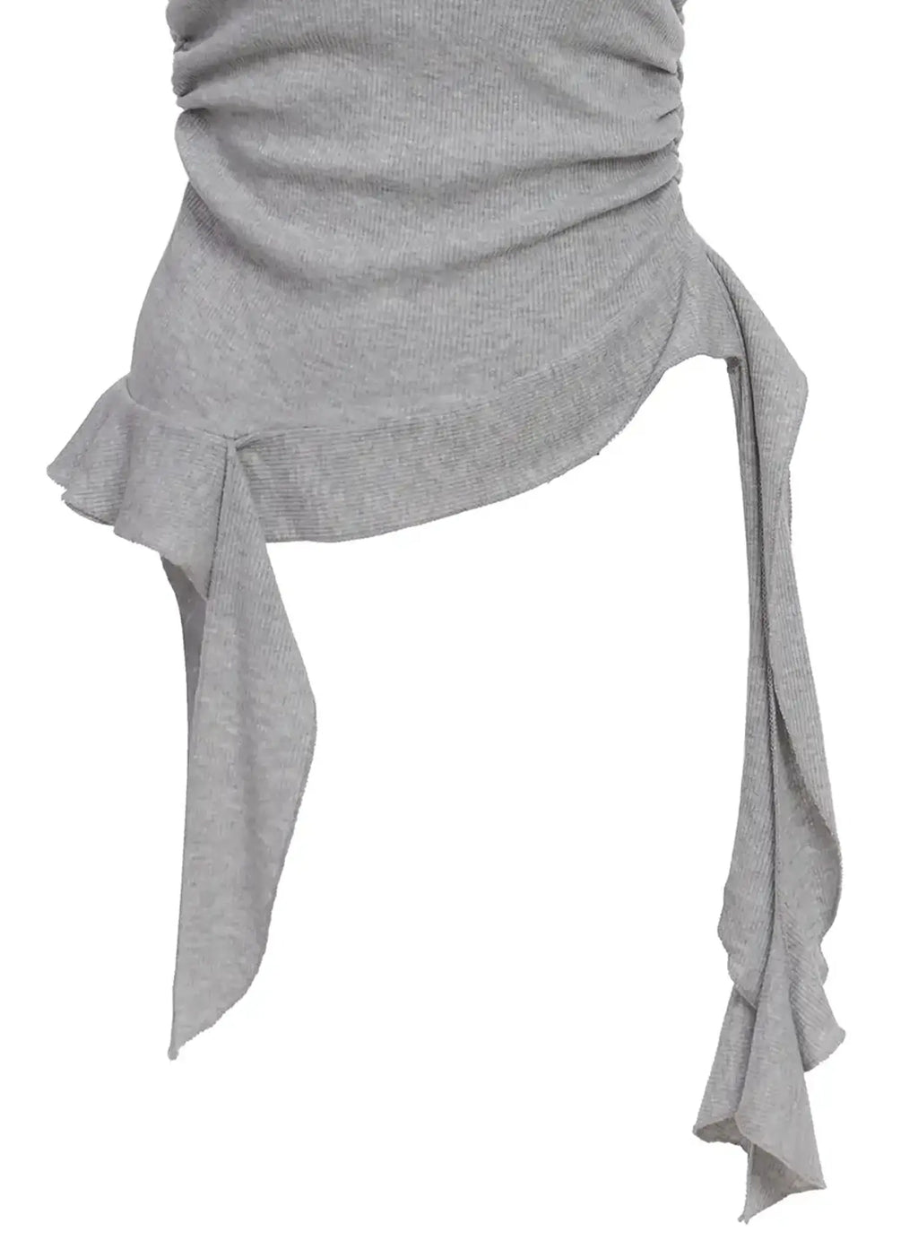 Asymmetric Frill Long Tank Top IC503