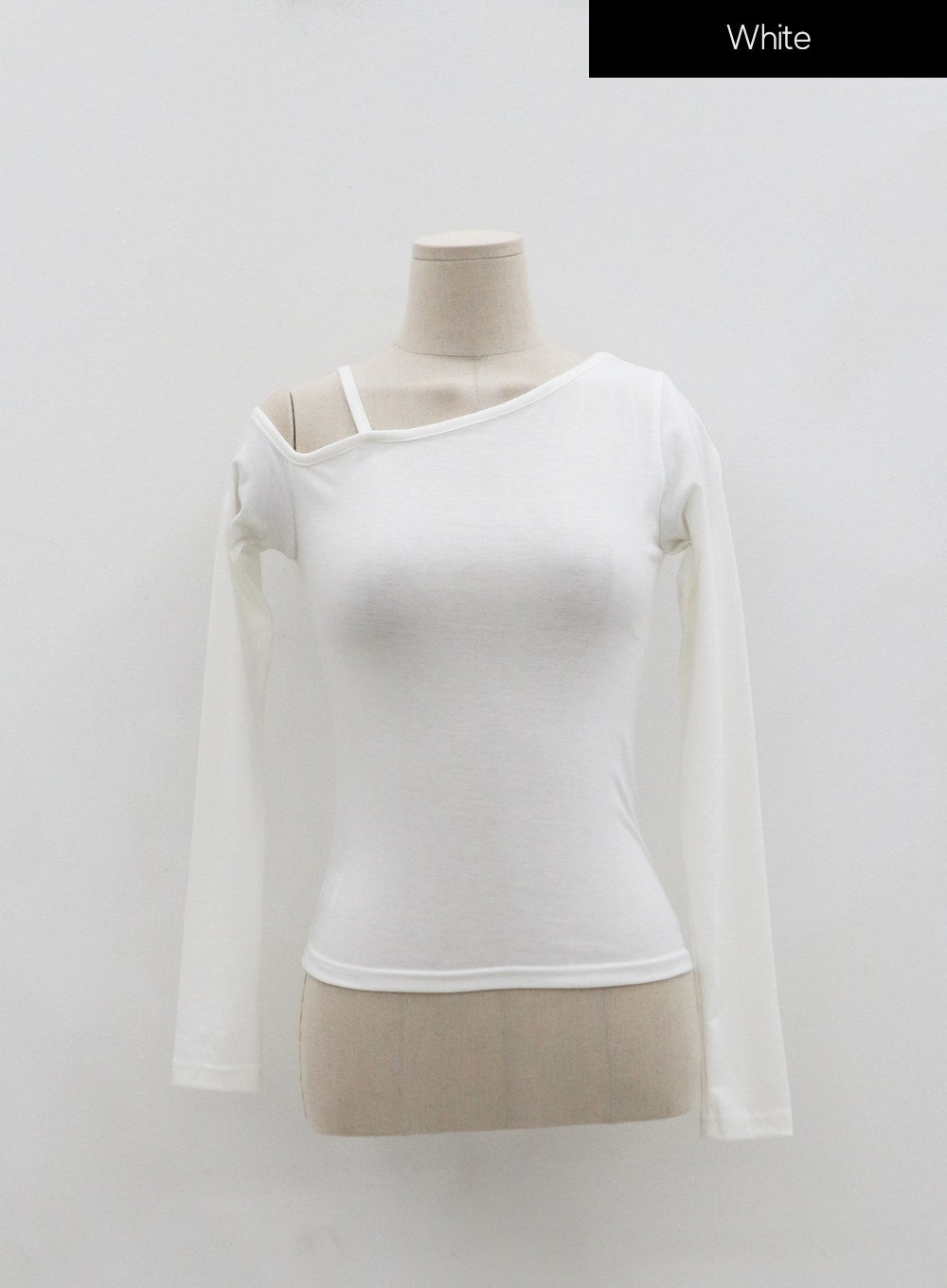 Unbalance Thin Strap Off-Shoulder T-Shirt IO24