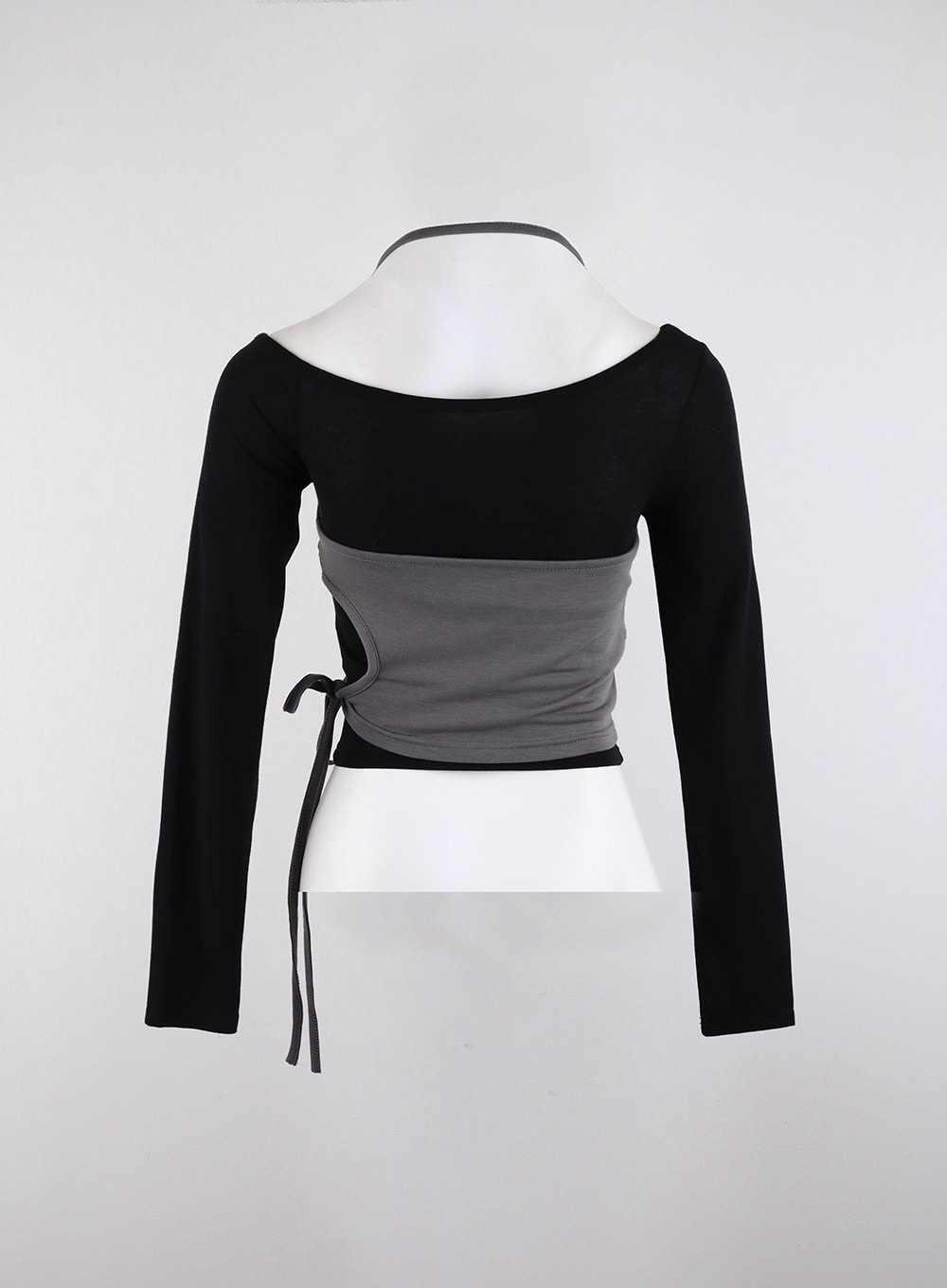 Layered Halter Crop Tee ID315