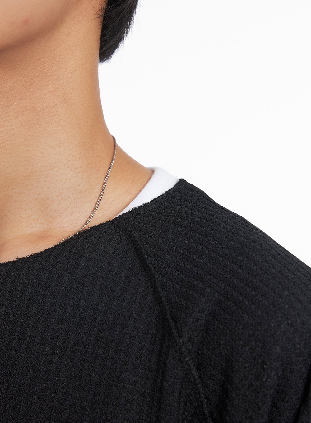 Men's Ribbed Graphic Raglan Sweatshirt IY508