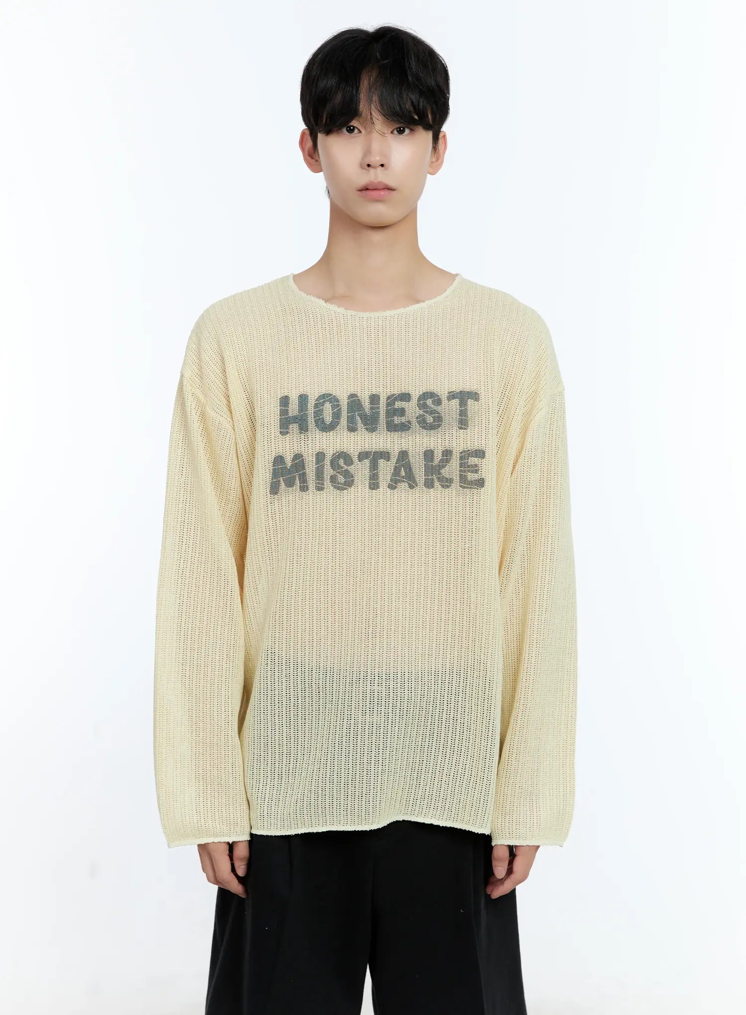 Men's Mesh Long Sleeve Graphic Top IG501