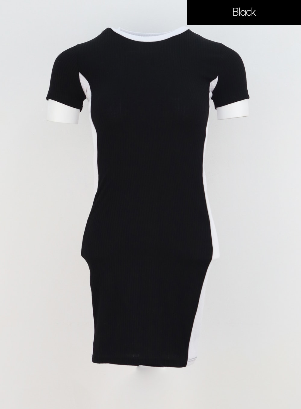 Two Color Knit Mini Dress IY318