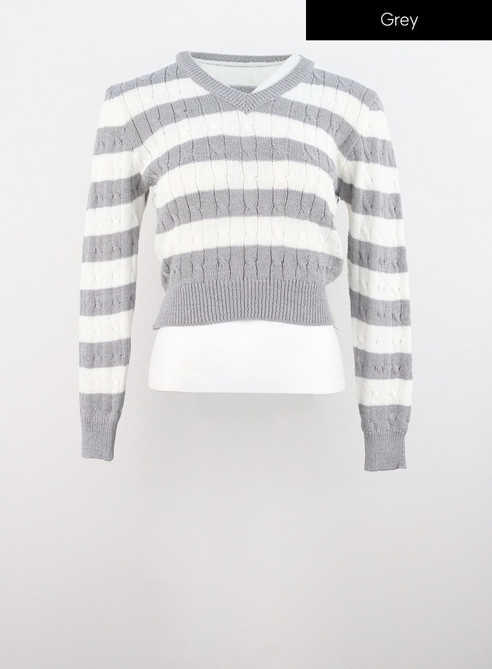 Striped V-Neck Sweater IS307