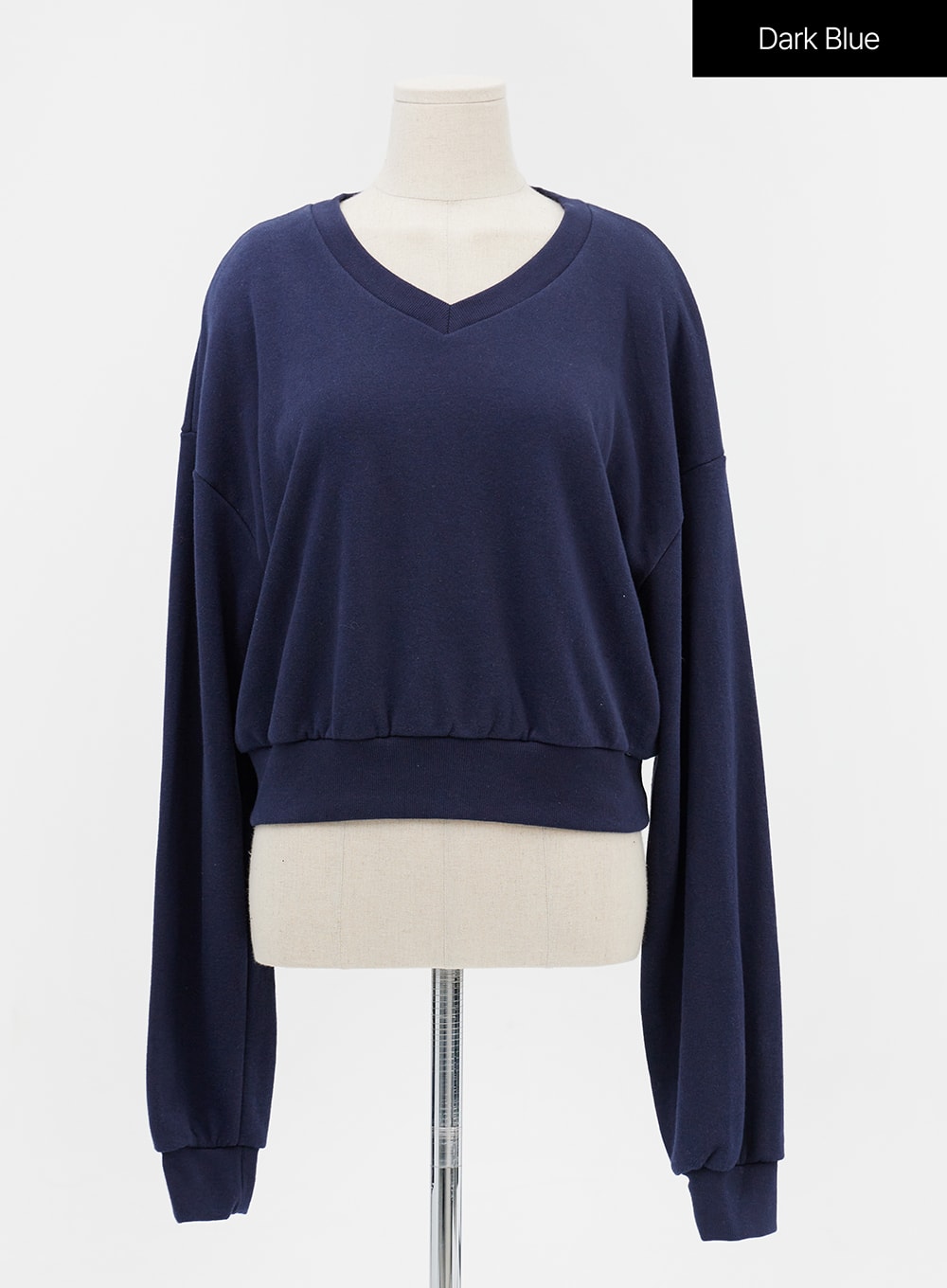 Basic V-Neck Cropped Sweatshirt IG24