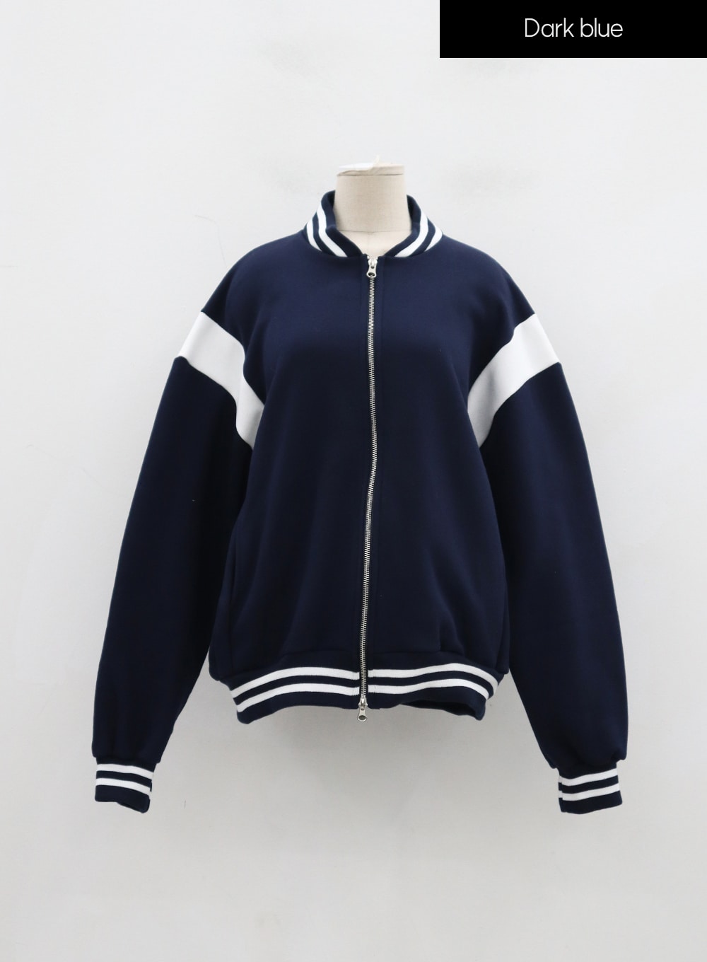 Plus Two Color Zipper Sweatshirt ID27