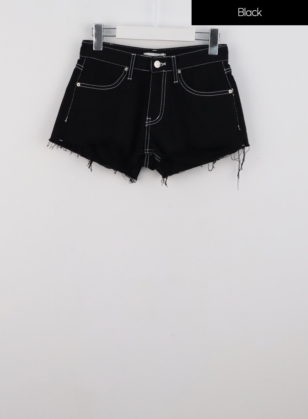 Ripped Hem Cotton Shorts IG302