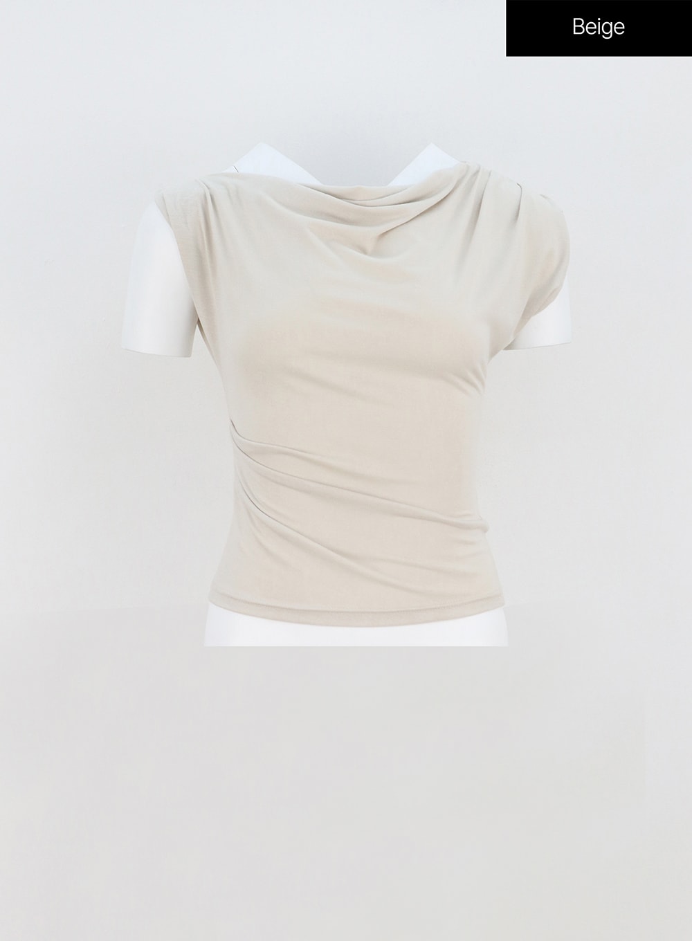 Cowl Neck Off-Shoulder Tee IA325