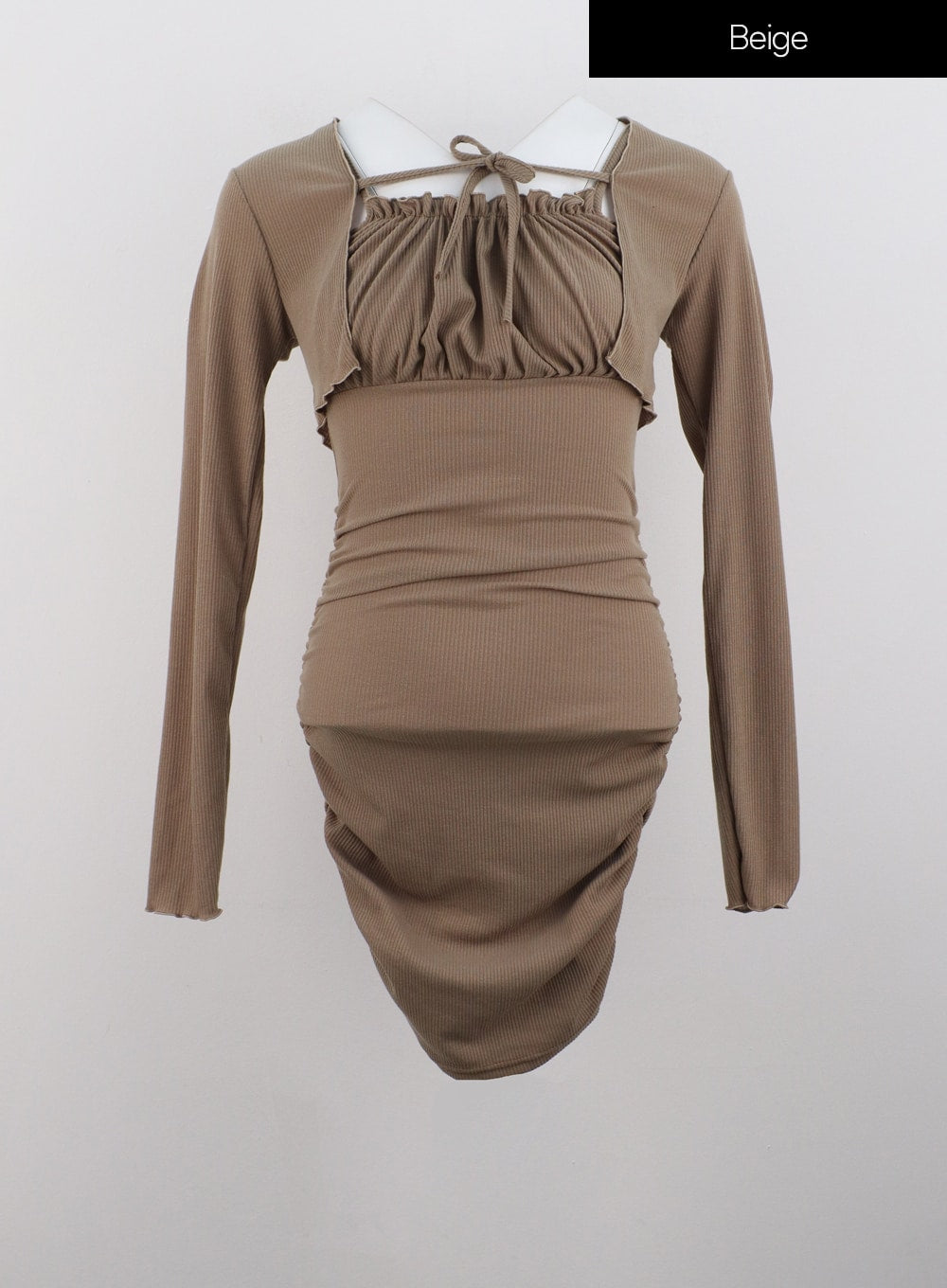 Shirred Mini Dress & Bolero Set IG320