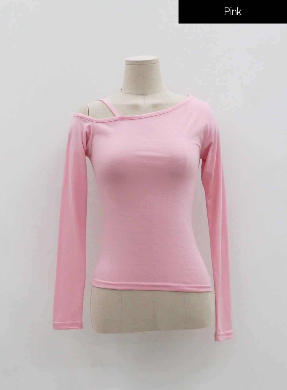 Unbalance Thin Strap Off-Shoulder T-Shirt IO24