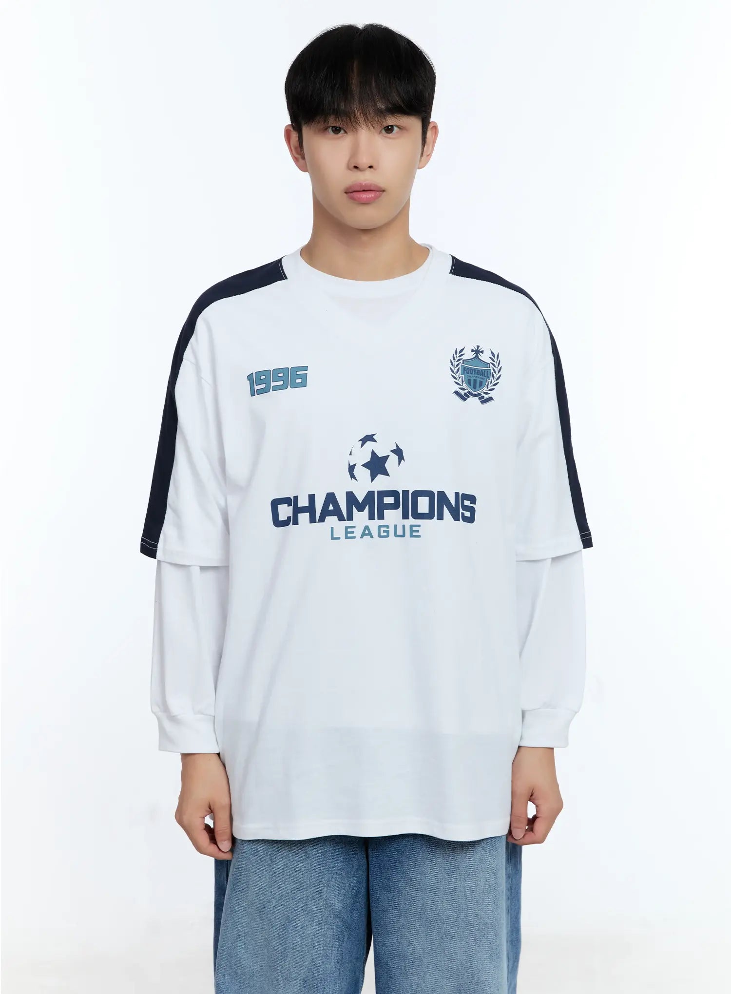 Men's V-Neck Champions League Graphic Jersey IG515