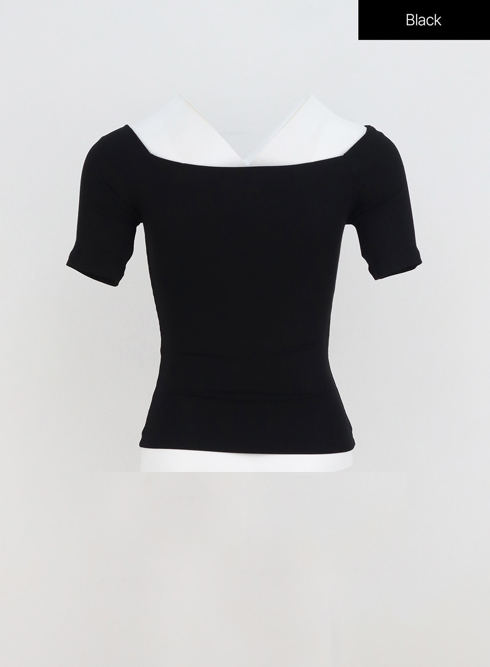 Off-Shoulder Ribbed Tee IY331