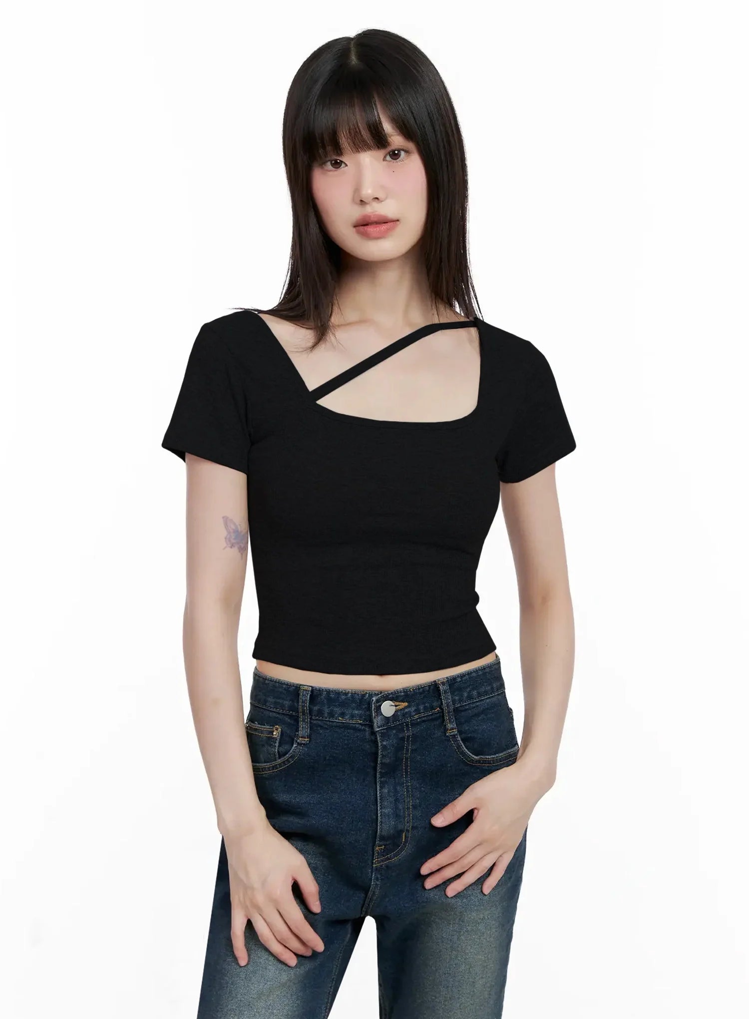 Strappy Square Neck Crop Top IL531