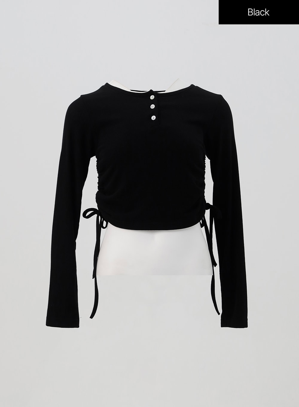Ruched Long Sleeve Top IS327