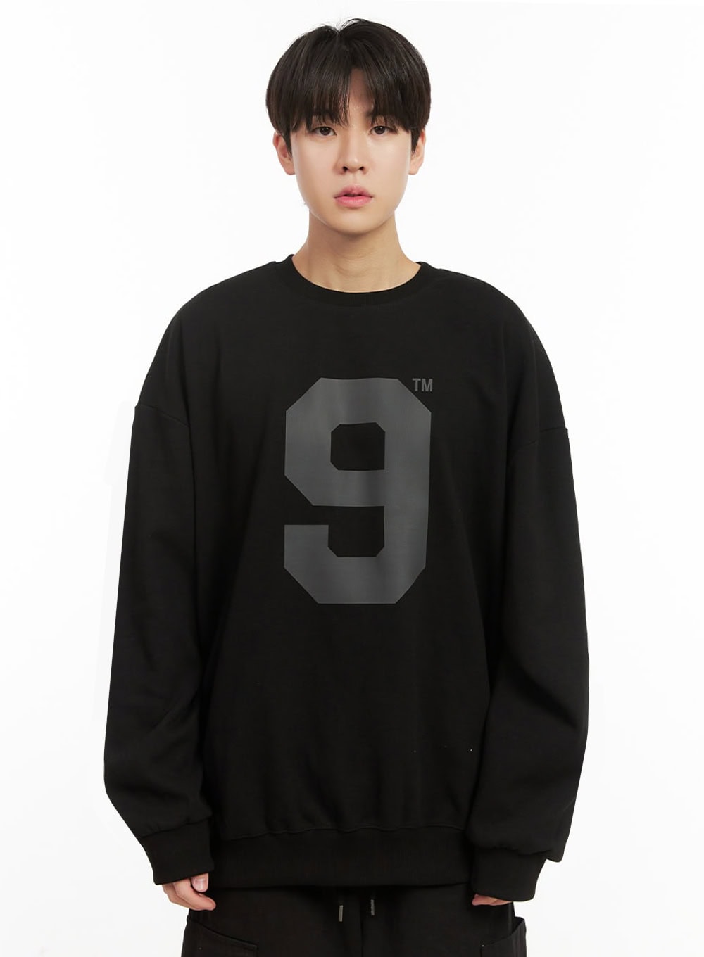 Men's Oversized 9 Graphic Crew Neck IJ517