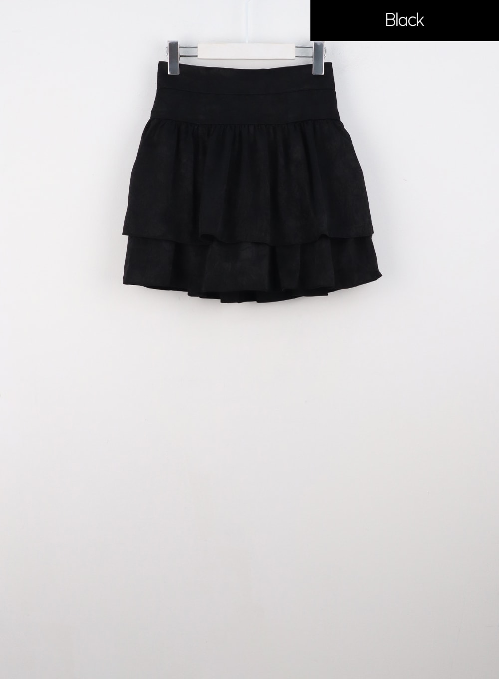 Tiered Elastic Band Mini Skirt IS322