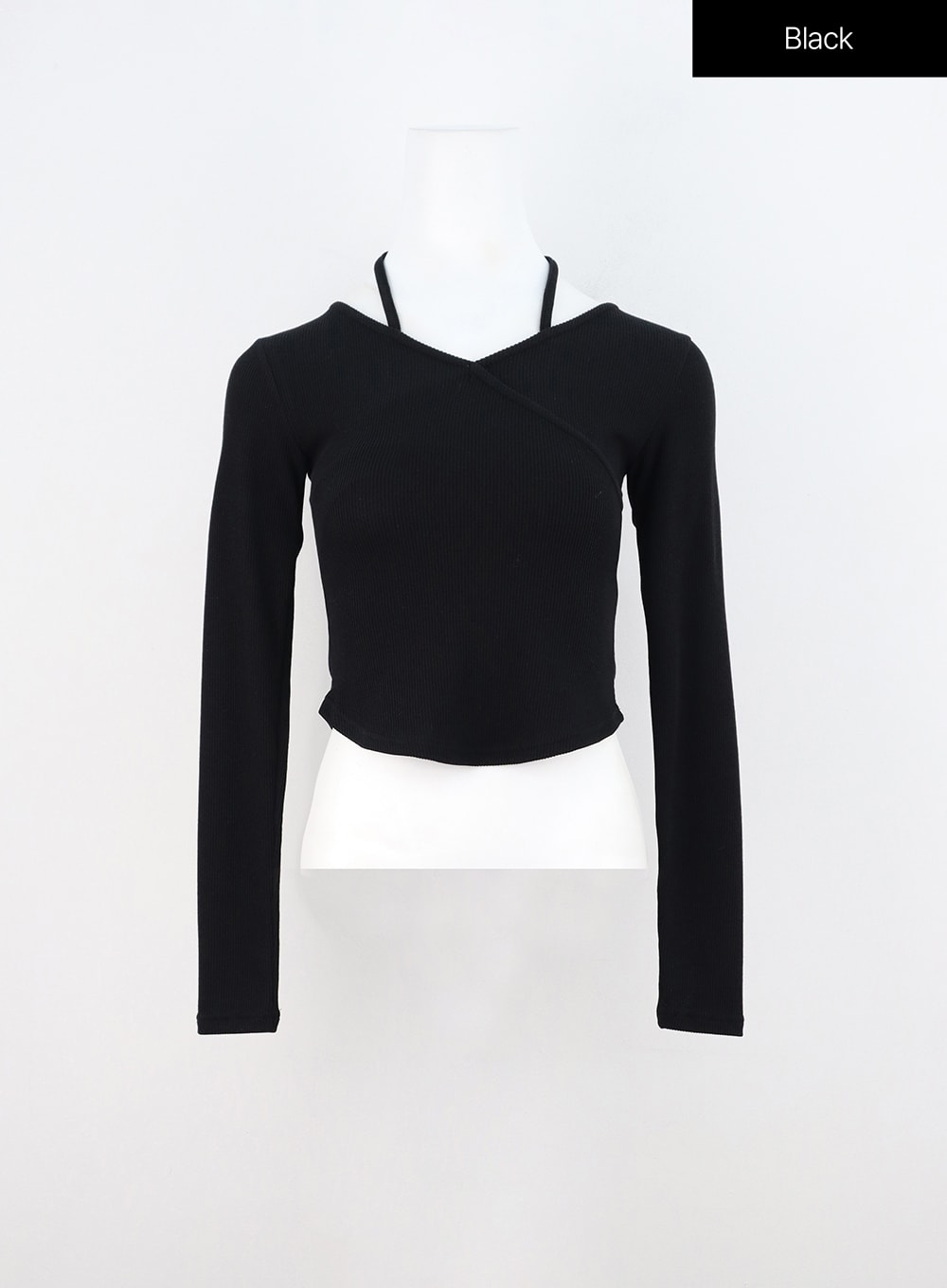 Wrap Halter Neck Slim Fit Tee IN310