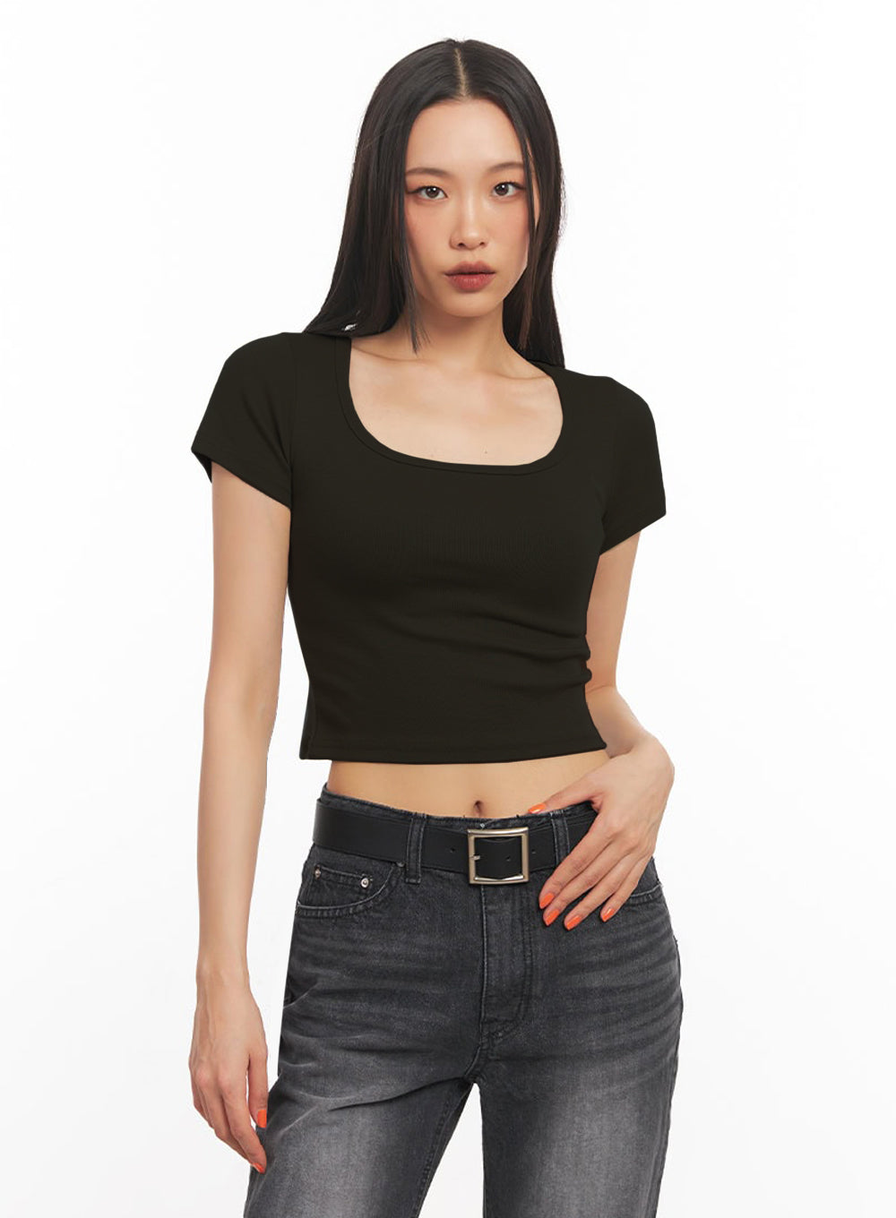Square Neck Crop Tee IA504