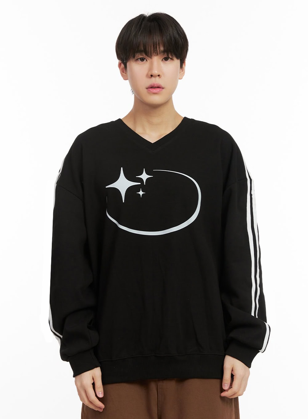 Men's Oversized Star Graphic Sweatshirt IJ517