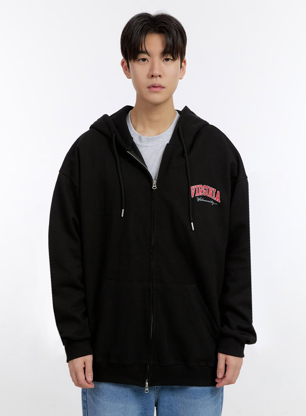 Men's Logo Zip-Up Hooded Jacket IM525