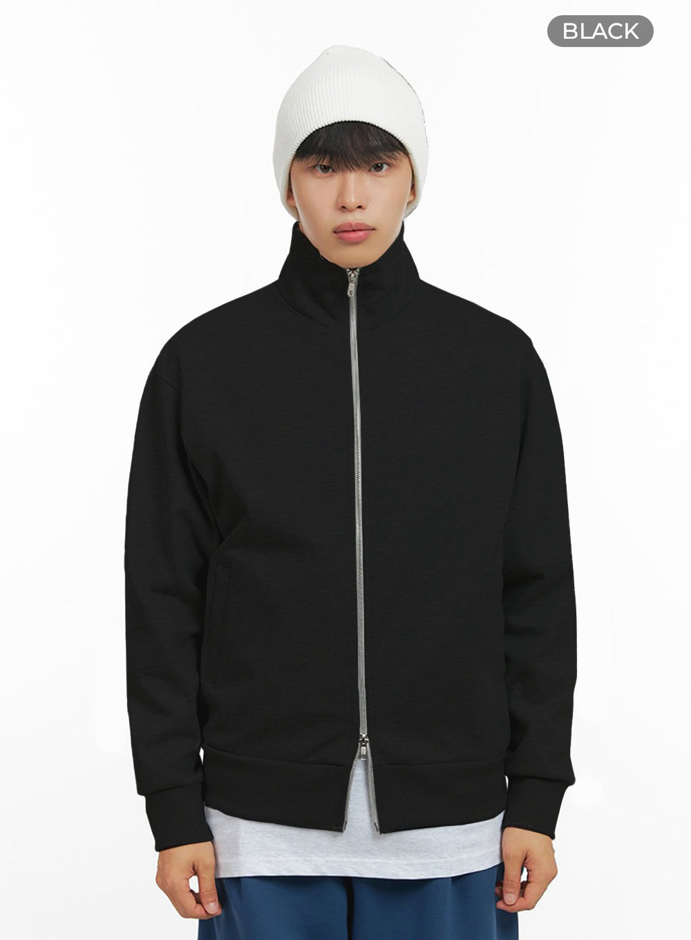 Men's Two-Way Zip-Up Turtleneck Sweatshirt IO420