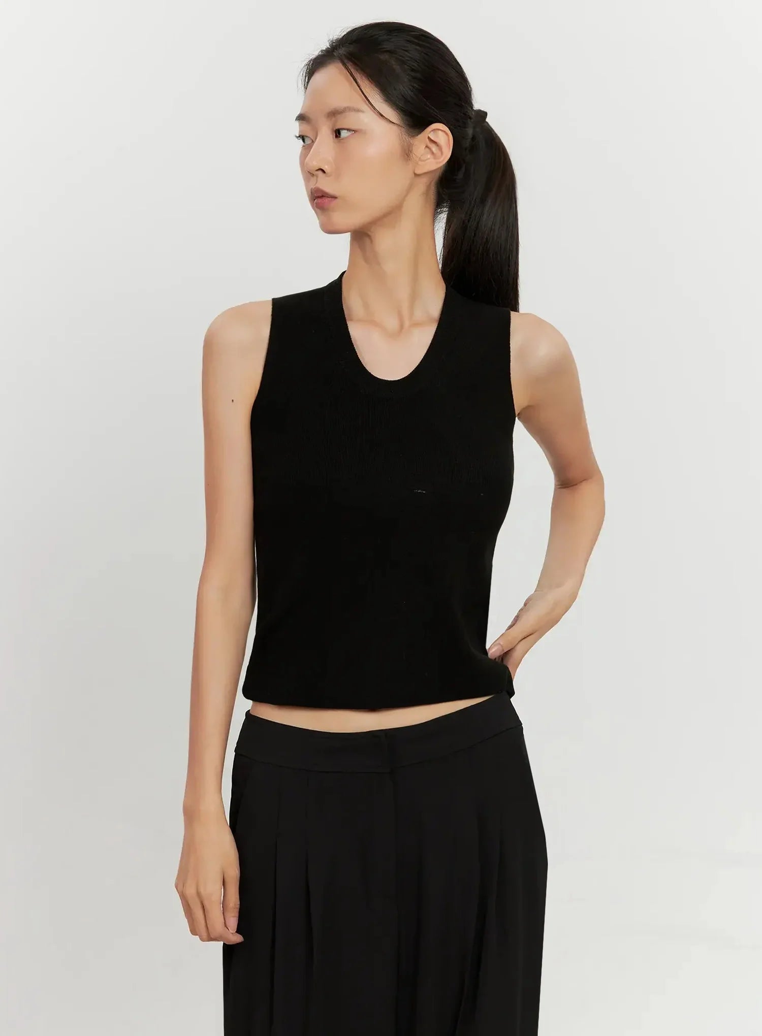 U-Neck Knit Tank IL528