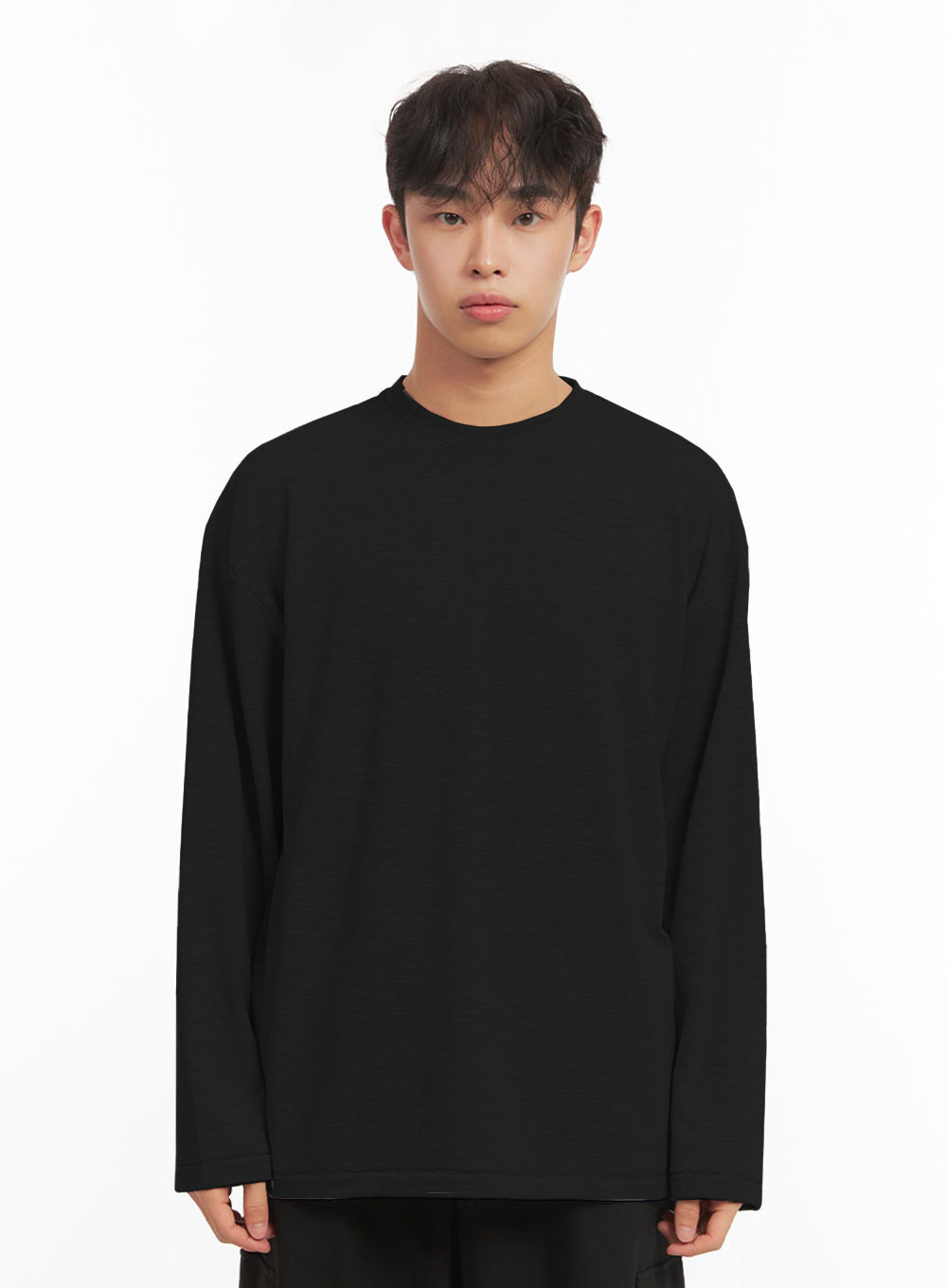 Men's Essential Long-Sleeve Oversized Tee ID427