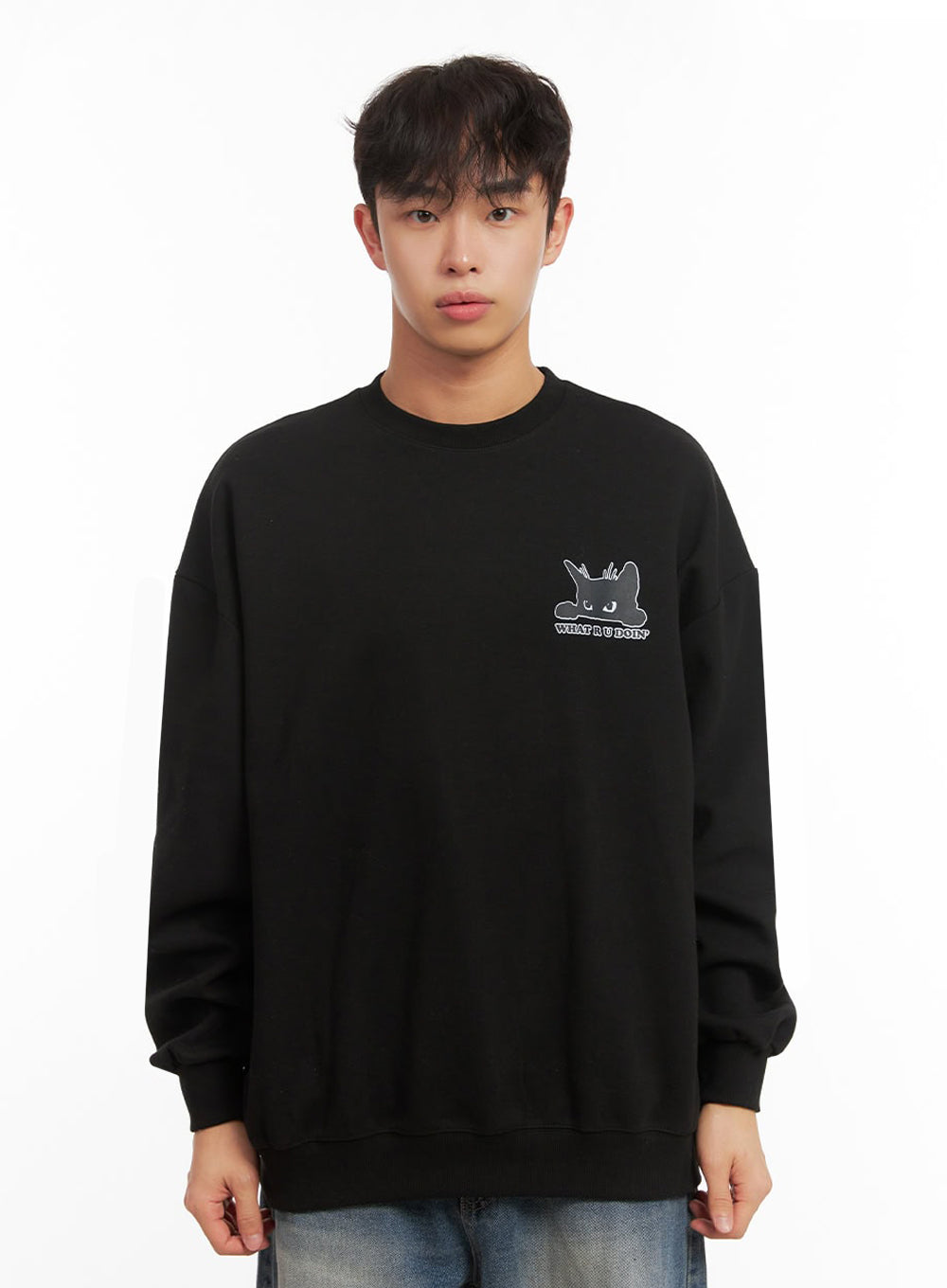 Men's Long-Sleeve Oversized Sweatshirt ID427
