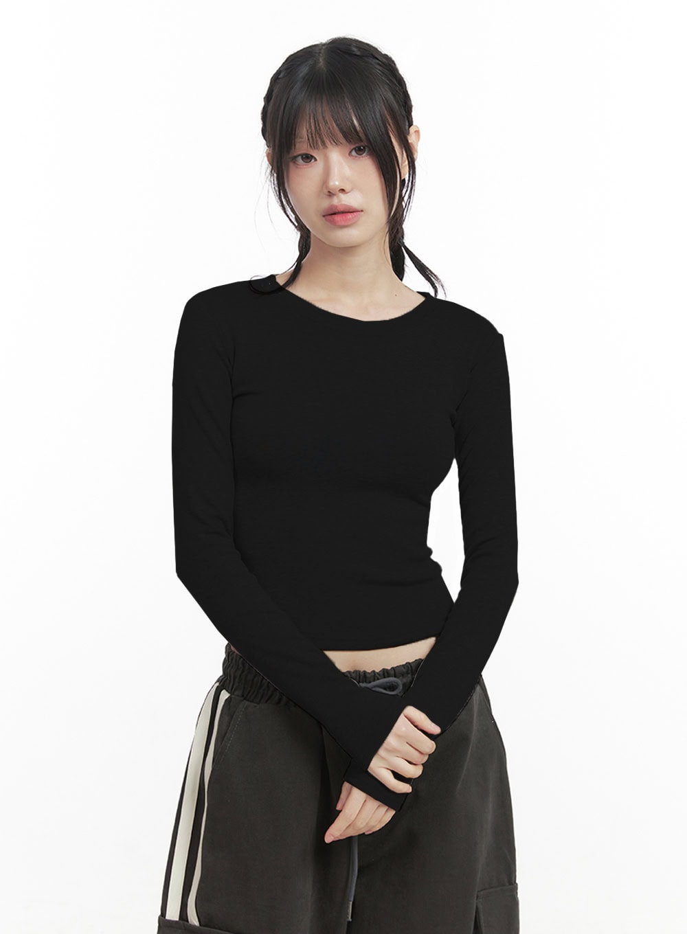 Slim-Fit Crop Tee ID402