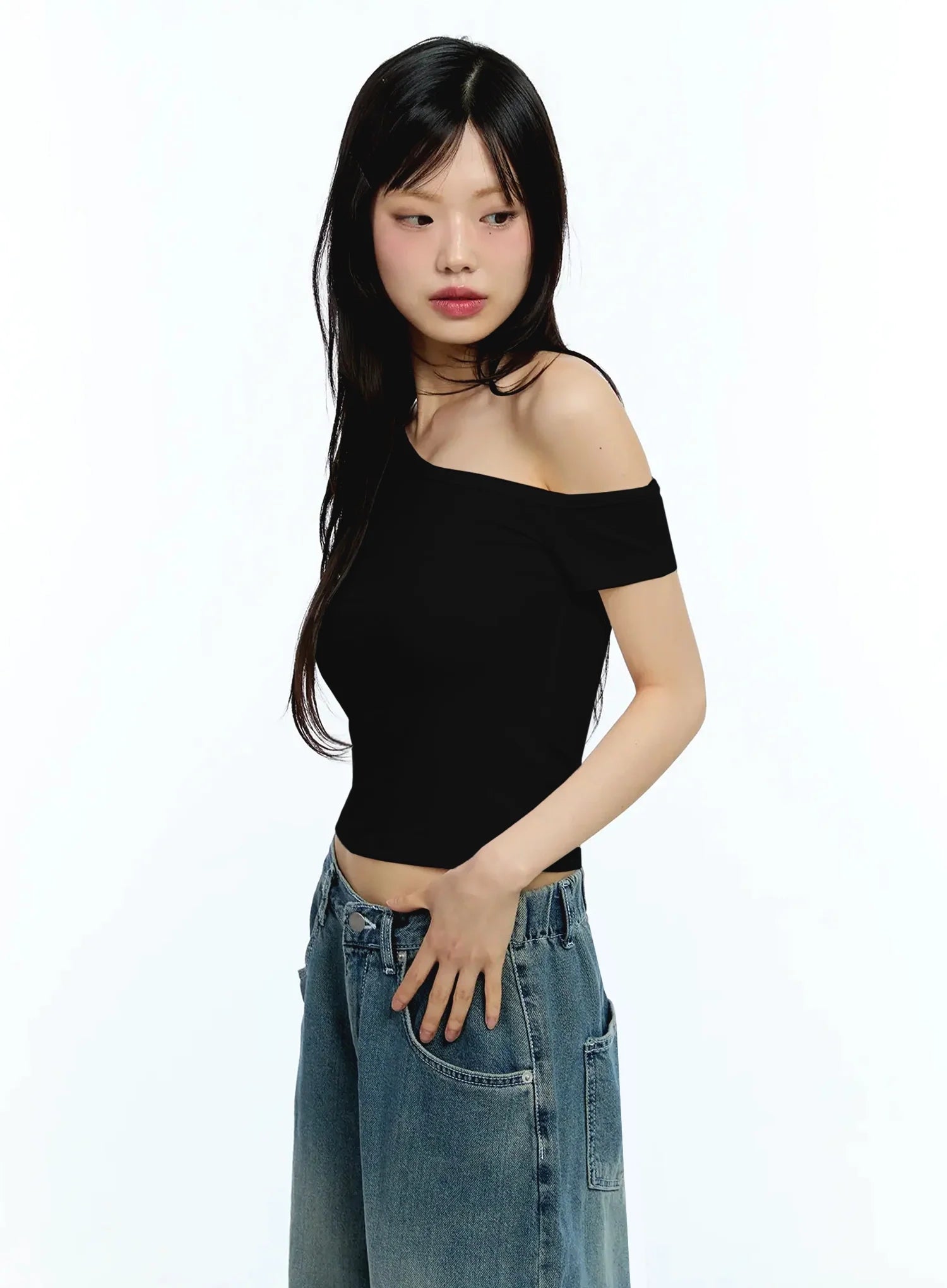 One-Shoulder Crop Top IU524