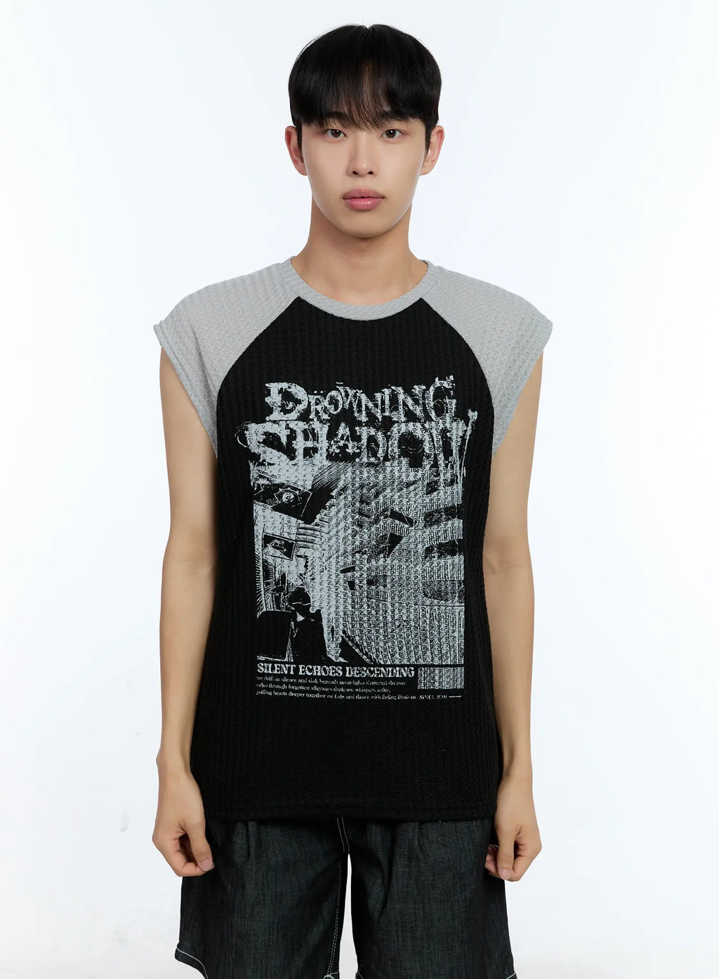 Men's Waffle Knit Sleeveless Tee IL517